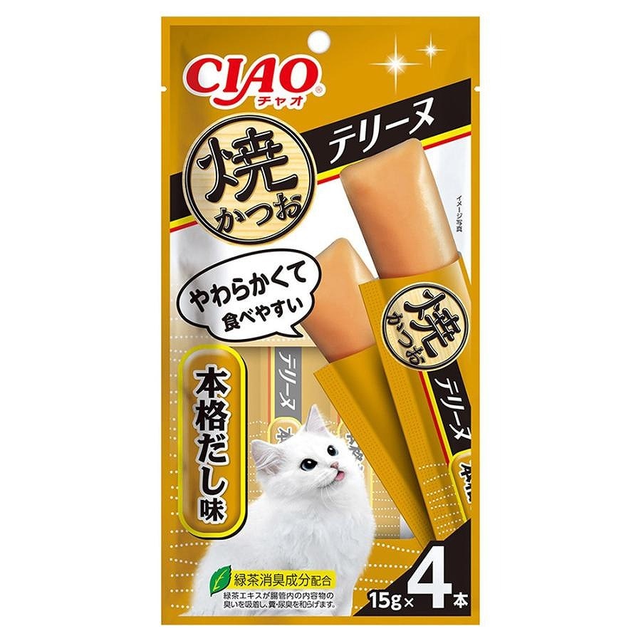 いなば CIAO 焼かつおテリーヌ 本格だし味 15g×4本
