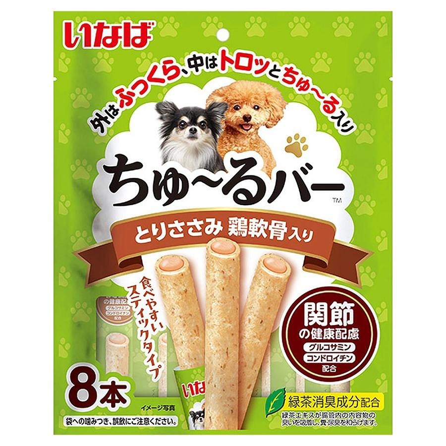 いなば ちゅ～るバー とりささみ 鶏軟骨入り 関節の健康配慮 8本