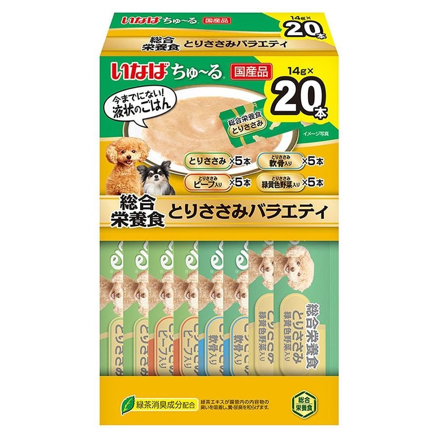いなば ちゅ～る 総合栄養食 とりささみバラエティ 20本入り(BOX)