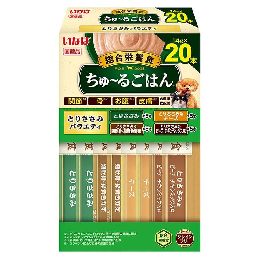 いなば ちゅ～るごはん とりささみバラエティ 20本入り(BOX)