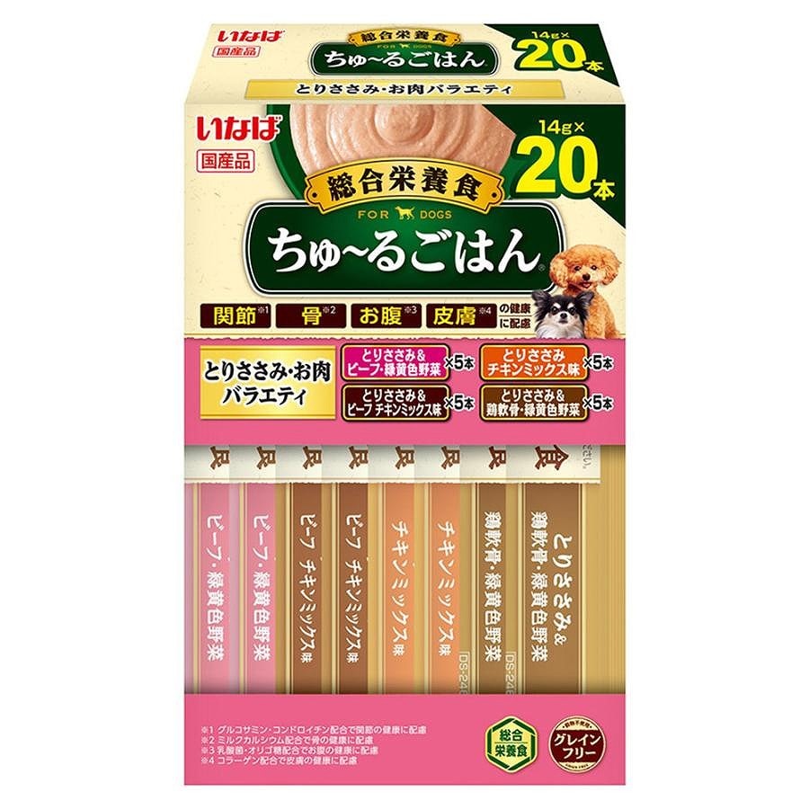 いなば ちゅ～るごはん とりささみ・お肉バラエティ 20本入り(BOX)
