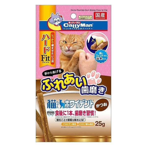 ドギーマン 猫ちゃんホワイデント ハードFit かつお 25g