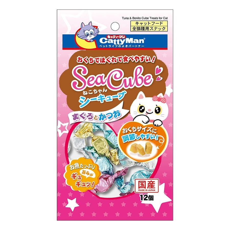 ドギーマン ねこちゃんシーキューブ まぐろとかつお 12個