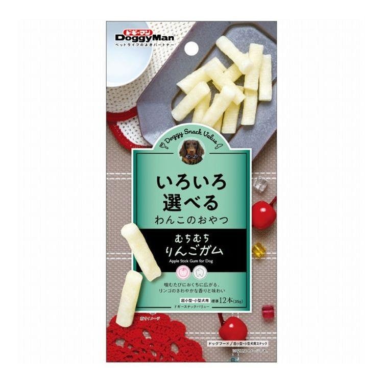 ドギーマン ドギースナックバリュー むちむちりんごガム 35g 標準12本