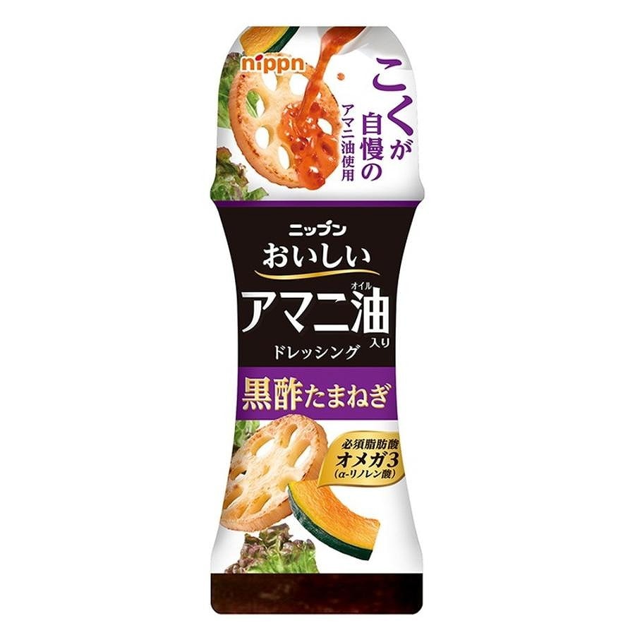 ニップン おいしいアマニ油入りドレッシング 黒酢たまねぎ 150ml