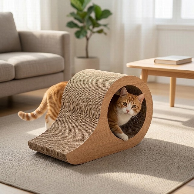 ペットライフクリエイト　猫ちゃん大好き爪とぎ　またたび付き　CS-06【送料無料】
