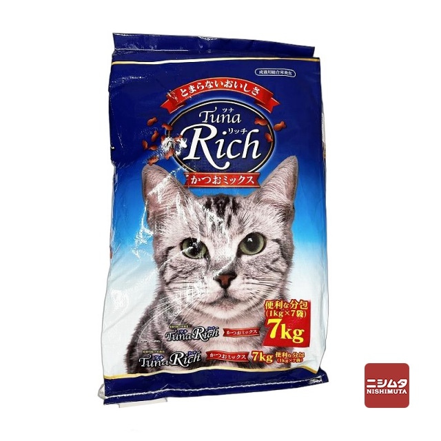 ペットライフクリエイト　ツナ・リッチ　かつおミックス　7kg（1kg×7袋）　キャットフード