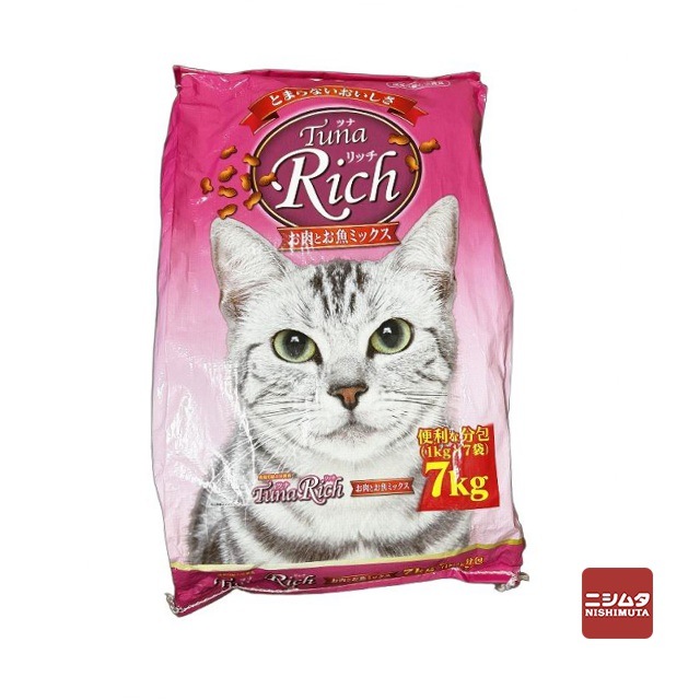 ペットライフクリエイト　ツナ・リッチ　お肉とお魚ミックス　7kg（1kg×7袋）　キャットフード