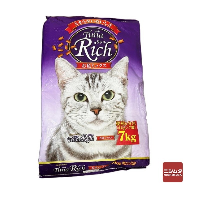 ペットライフクリエイト　ツナ・リッチ　お魚ミックス　7kg（1kg×7袋）　キャットフード
