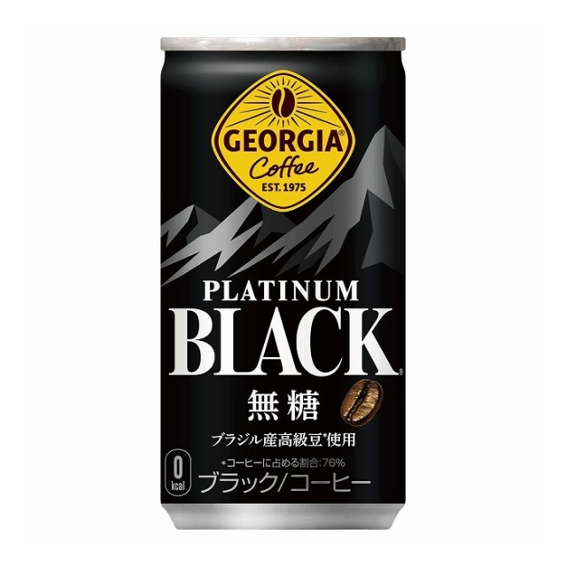 コカ・コーラ　ジョージア　プラチナムブラック　185g　缶　缶コーヒー