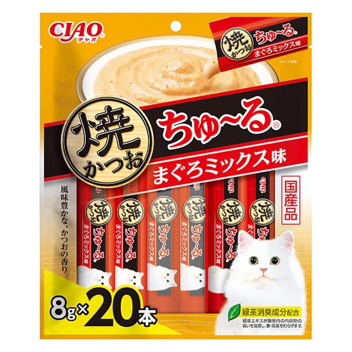 いなば チャオ (CIAO) 焼かつおちゅ~る まぐろミックス味 8g×20本