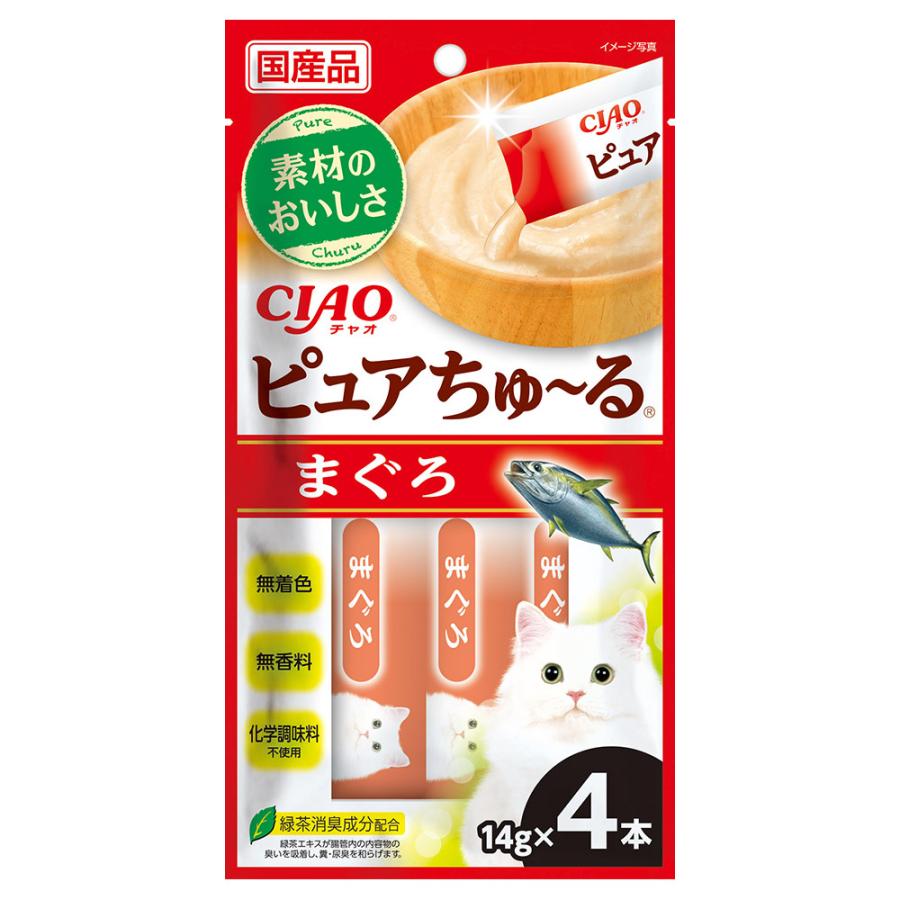 いなば CIAO (チャオ)  ピュアちゅ～る まぐろ 14g×4本