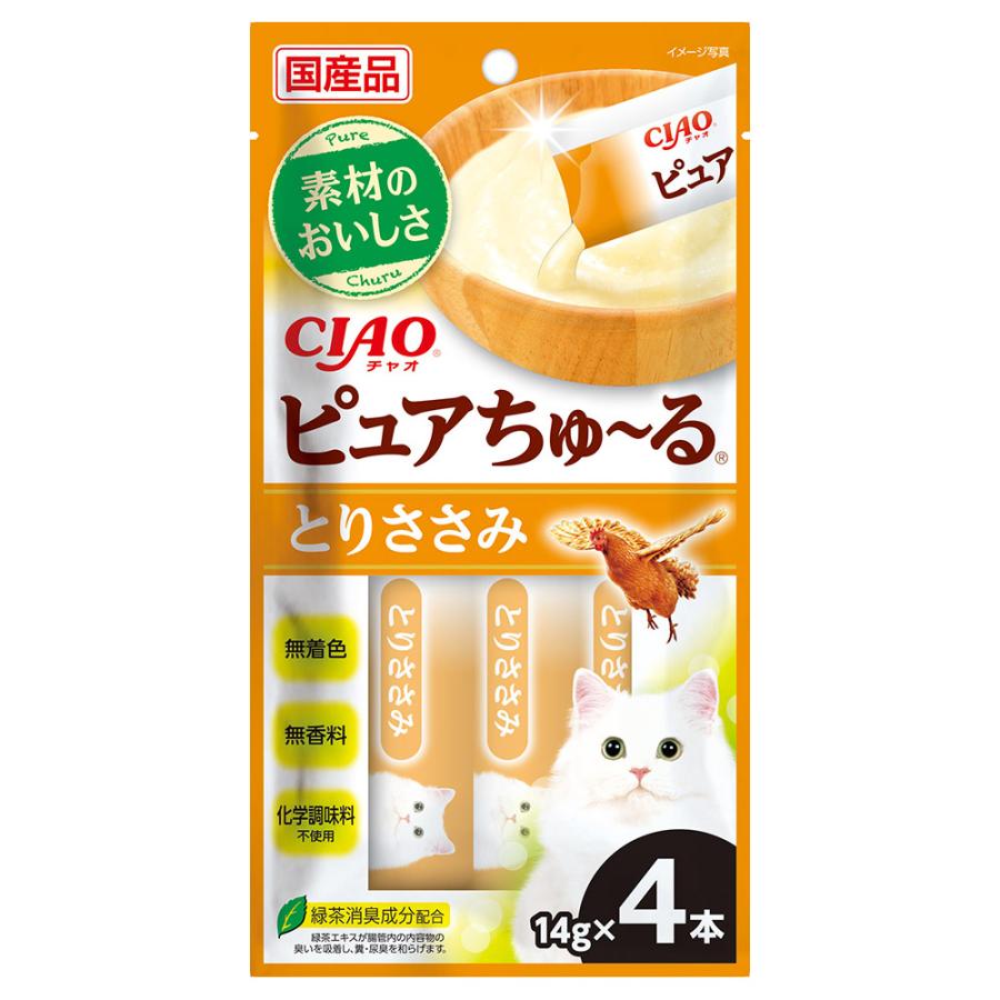 いなば CIAO (チャオ) ピュアちゅ～る とりささみ 14g×4本