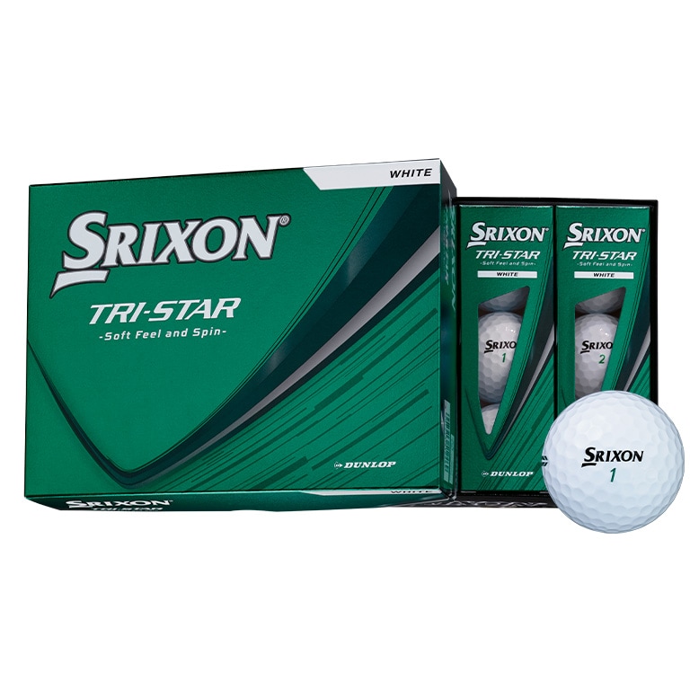ダンロップ　スリクソン　SRIXON　TRI-STAR 6 WH 12P　ホワイト　ゴルフボール