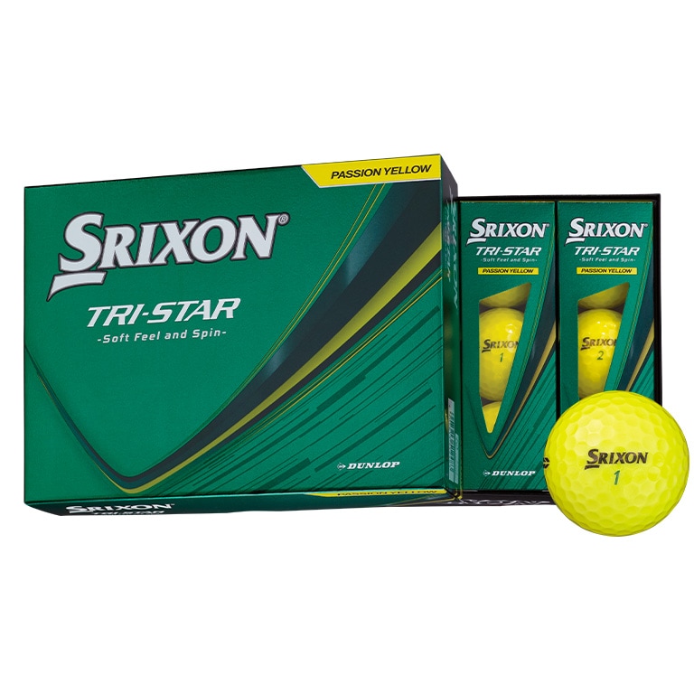 ダンロップ　スリクソン　SRIXON　TRI-STAR 6 YE 12P　プレミアムパッションイエロー　ゴルフボール