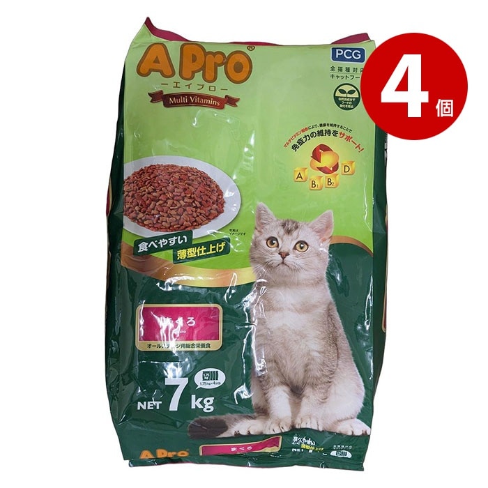 パーフェクトコンパニオンジャパン Apro エイプロ 猫ドライフード まぐろ 7kg×4個 大容量 多頭 大容量 多頭飼 猫 増量 キャットフード 猫 ドライフード【送料無料】