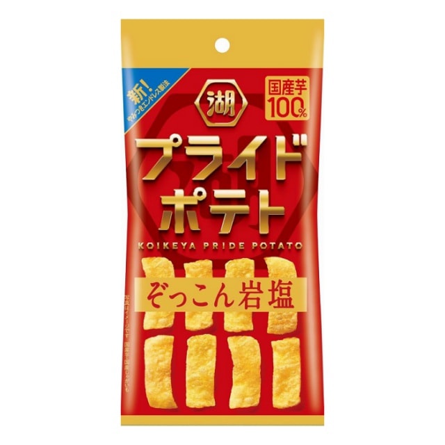 湖池屋　スリムバッグ　プライドポテト　ひとくちカット　ぞっこん岩塩　30g【ｍ特】