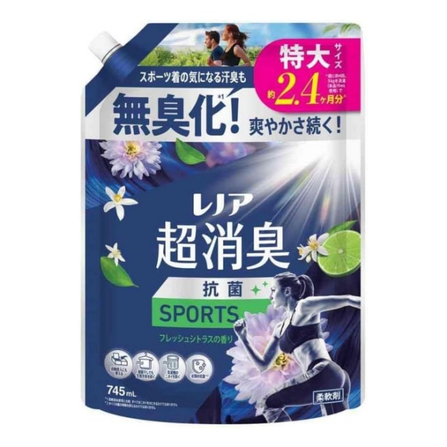 P&G レノア 超消臭 SPORTS フレッシュシトラスの香り つめかえ用 超特大 745ml 柔軟剤【ｍ特】