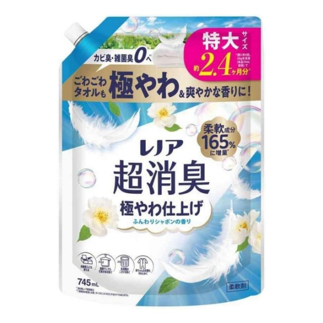 P&G レノア 超消臭 極やわ仕上げ ふんわりシャボンの香り つめかえ用 超特大 745ml 柔軟剤【ｍ特】