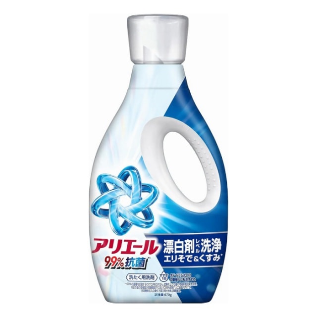 P&G アリエールジェル 漂白剤レベル洗浄 本体 670g 液体 洗濯用洗剤【ｍ特】