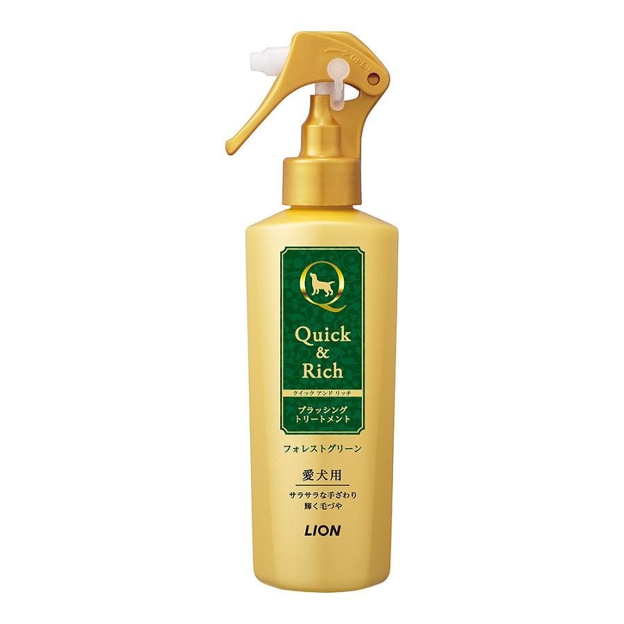 ライオン クイック&リッチ ブラッシングトリートメント 愛犬用 フォレストグリーン 200ml