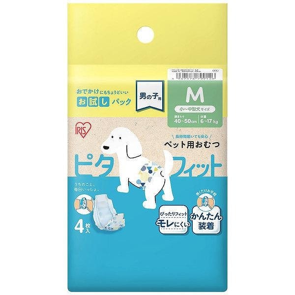 アイリスオーヤマ 犬 おむつ ピタフィット M 4枚入 男の子用