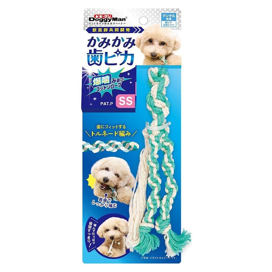 ドギーマン かみかみ歯ピカ 爆噛み遊びコットンロープ SS