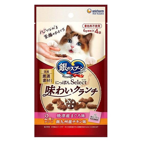 銀のスプーン おやつにっぽんselect 味わいクランチ2種のアソートまぐろ&チキン味 24g