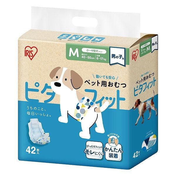 アイリスオーヤマ 犬 オムツ ピタフィット 男の子用 M 42枚