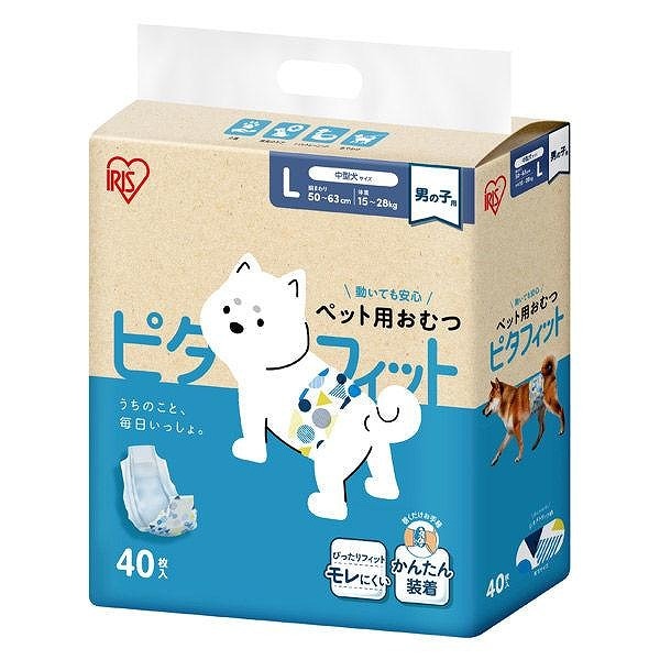 アイリスオーヤマ 犬 オムツ ピタフィット 男の子用 L 40枚