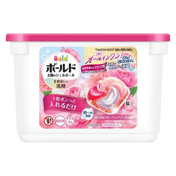 P&G　ボールド　ジェルボール4D　ローズ＆ブルーミングブーケの香り　本体　13個入り　柔軟剤入り洗剤【ｍ特】