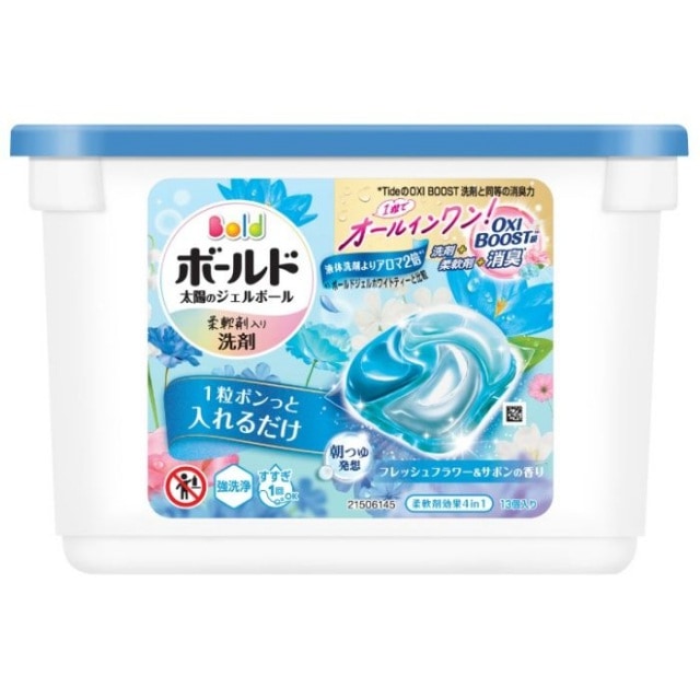 P&G　ボールド　ジェルボール4D　フレッシュフラワー＆サボンの香り　本体　13個入り　柔軟剤入り洗剤【ｍ特】
