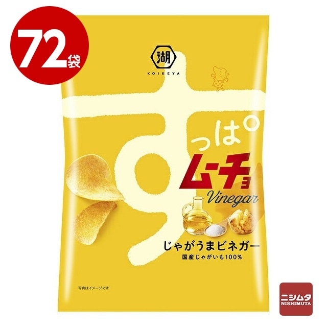 湖池屋　すっぱムーチョチップス　じゃがうまビネガー　55g×72袋　お菓子　ポテトチップス【送料無料】【ｍ特】