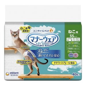ユニチャーム　マナーウェア ねこ用 SSサイズ゛ 40枚 【ｍ特】