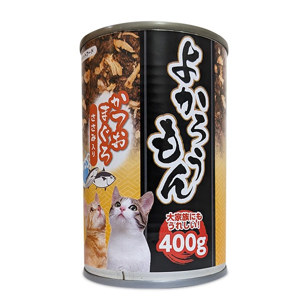 《まとめ買い 24個セット》 ペッツバリュー 猫缶 キャットフード よかろうもん かつおまぐろ ささみ入り 400g 【同梱不可】【送料無料】