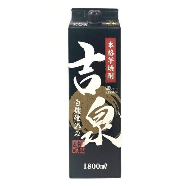 萬世酒造 吉泉パック1800ml 飲みやすい 鹿児島 本格芋焼酎 お酒 紙パック 贈り物 プレゼント 人気 お祝い 正月 いも焼酎 【N's】