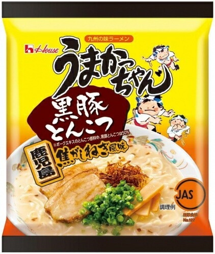 ハウス食品 うまかっちゃん 黒豚とんこつ 鹿児島焦がしねぎ風味 5食