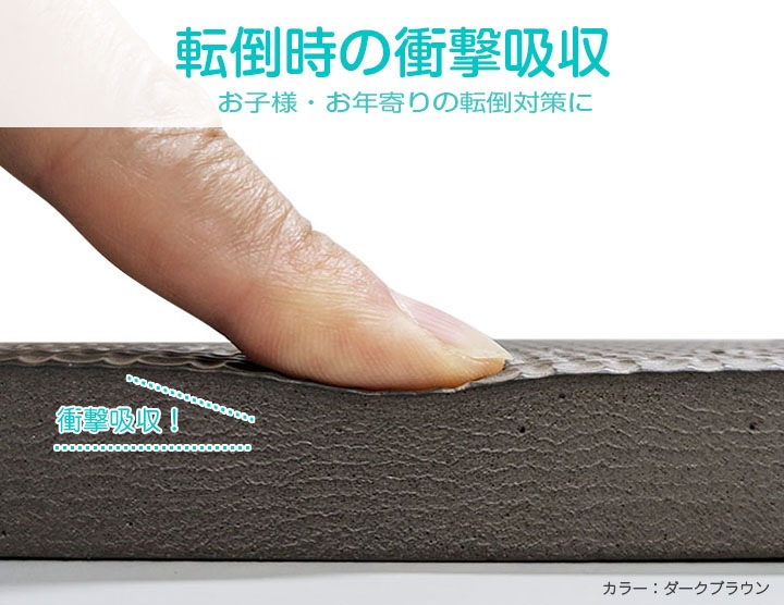 N'eeds! 大判 ジョイントマット ビッグジョイントマット 厚さ2cm 4枚組 ダークブラウン フチ付き 大判 厚手 防音 インテリア リビング 子供部屋 キッチン プレイマット キッズ ベビーマット 赤ちゃん おしゃれ ジョイント マット 【N's】