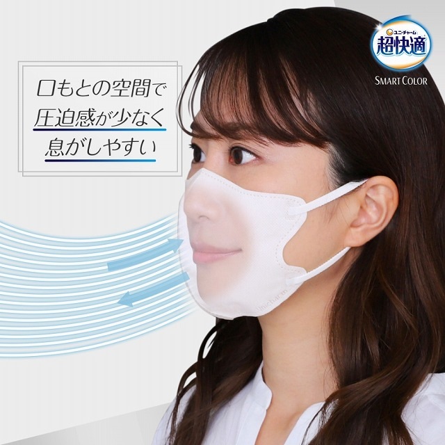 ユニ・チャーム 超快適マスク SMART COLOR Pearl White パールホワイト