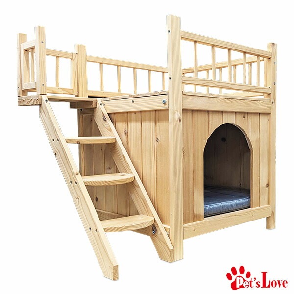 ペッツラブ 木製キャットハウス 木製 キャットハウス 猫 家 ハウス