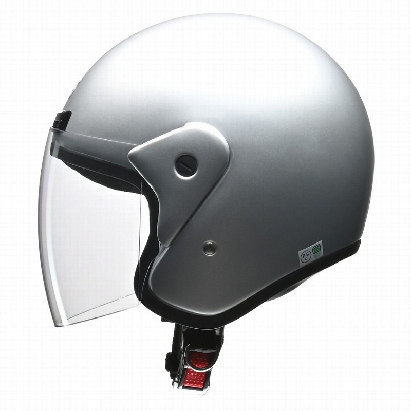 クロム ジェットヘルメット 銀色シールド付き新品 リード工業(LEAD) バイクヘルメット ジェット CROSS シルバー CR-720