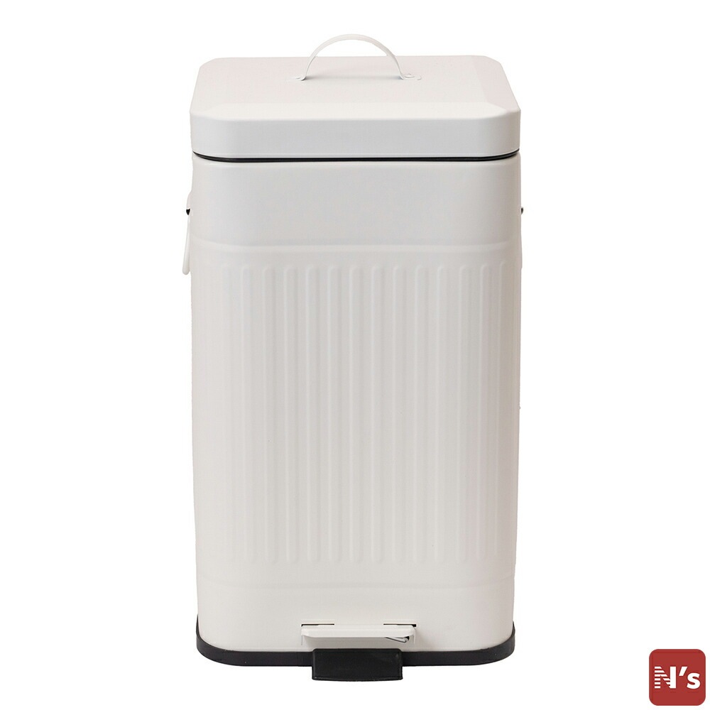 N's ゴミ箱 ダストボックス ペダルダストBOX 12L ホワイト ペダル式