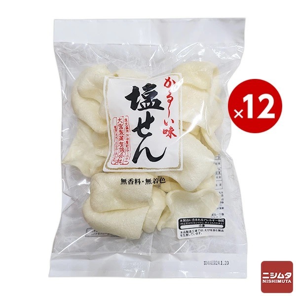 大宮製菓 塩せん 40g×12個 1ケース 軽い サクサク 無香料 無着色 お