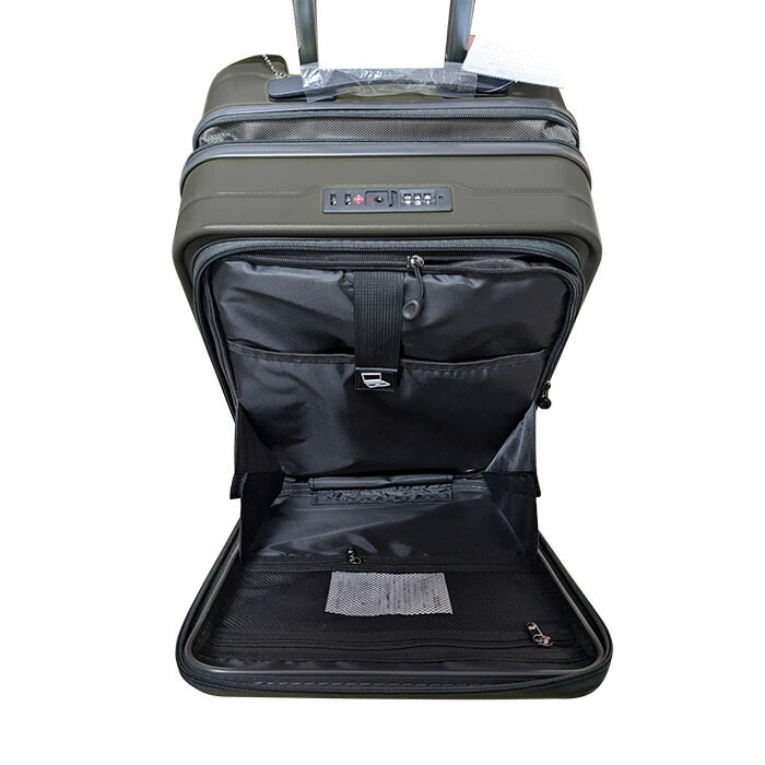 N'eeds! フロントドア式 キャリーケース 36L FO-B36 ココアブラウン スーツケース フロントオープン かばん ビジネス 旅行 出張 機内 持ち込み 拡張機能 軽量 頑丈 TSAロック 【N's】