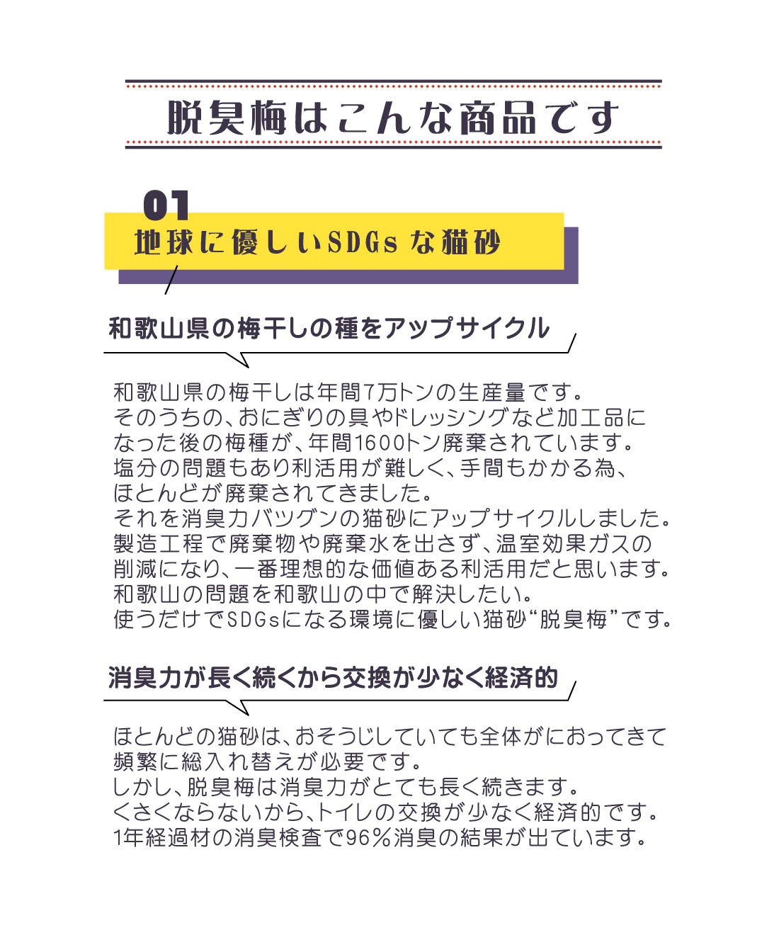 センターバレイ 脱臭梅 ペット用トイレ砂 0.5L 30個 和歌山県産梅の種100％使用 天然素材 消臭 猫砂 小動物用 国産 日本製 無添加 エコ サステナブル 多頭飼いのニオイ対策