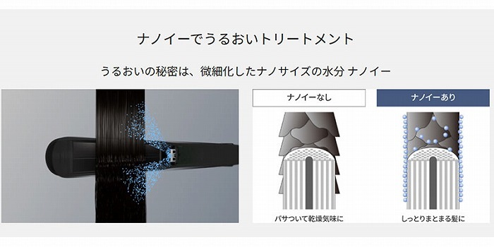 パナソニック ストレートアイロン ナノケア EH-HS0J-K ブラック