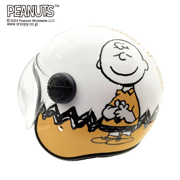 アークス スヌーピーデザインヘルメット スヌーピー＆チャーリーブラウン シールド付き イエロー SNJ-110 スヌーピー ヘルメット