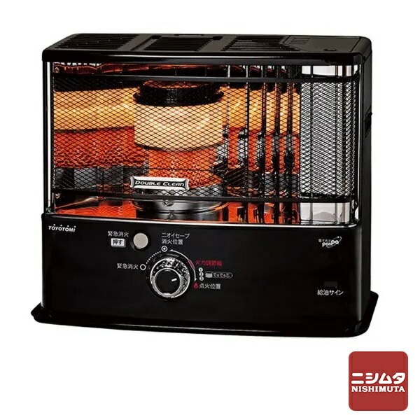 トヨトミ 　反射形 遠赤効果 ダブルクリーン 石油ストーブ RC-W3624（B）　【送料無料　同梱不可】