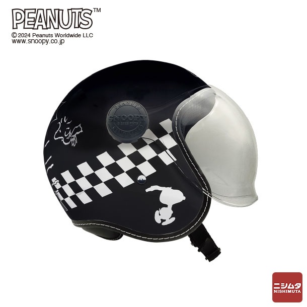 アークス スヌーピーデザインヘルメット チェッカーフラッグ シールド
