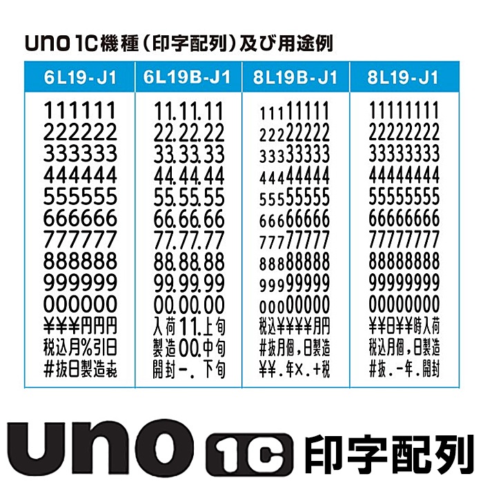 ハンドラベラー SP用/uno1c用 共通ラベル 製造年月日 1ケース